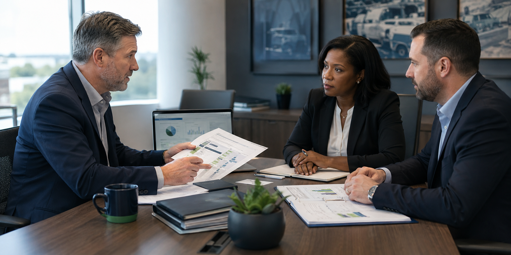 CMMC readiness advisor reviewing evidence with government contractor leadership